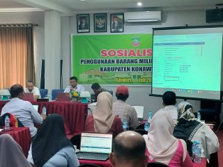 Sosialisasi pengunaan barang milik daerah (BMD) Konawe Utara di salah satu Hotel di Kendari