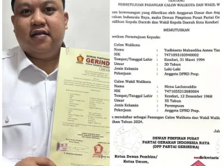 Yudhianto M Anton Timbang -Nirna Lachmuddin Resmi Diusung Oleh Partai Gerindra