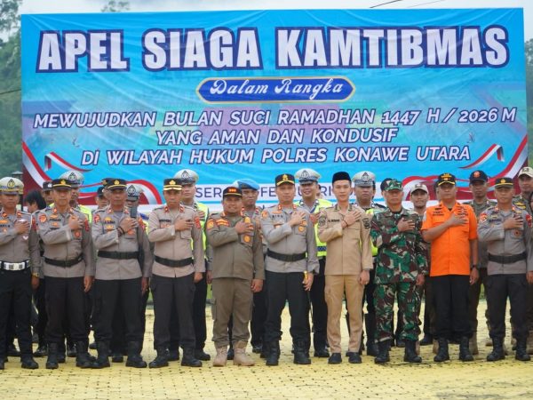 Bupati Konawe Utara Hadiri Apel Siaga Ramadan 1447 H di Polres Konut